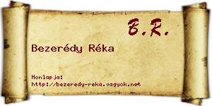 Bezerédy Réka névjegykártya