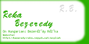 reka bezeredy business card